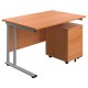 Olton Straight Desk with Under Desk Pedestal